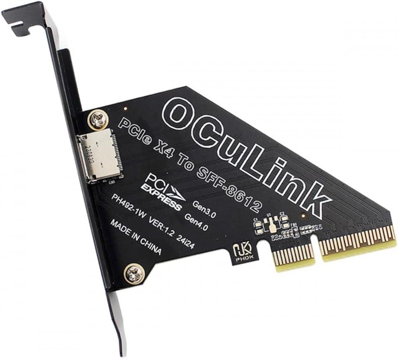CY Adapter PCI-Express 4.0 PCIE 4X to Oculink SFF-8612 SFF-8611 Host Card for U.2 SSD eGPU External Graphics Card Dock - Image 1